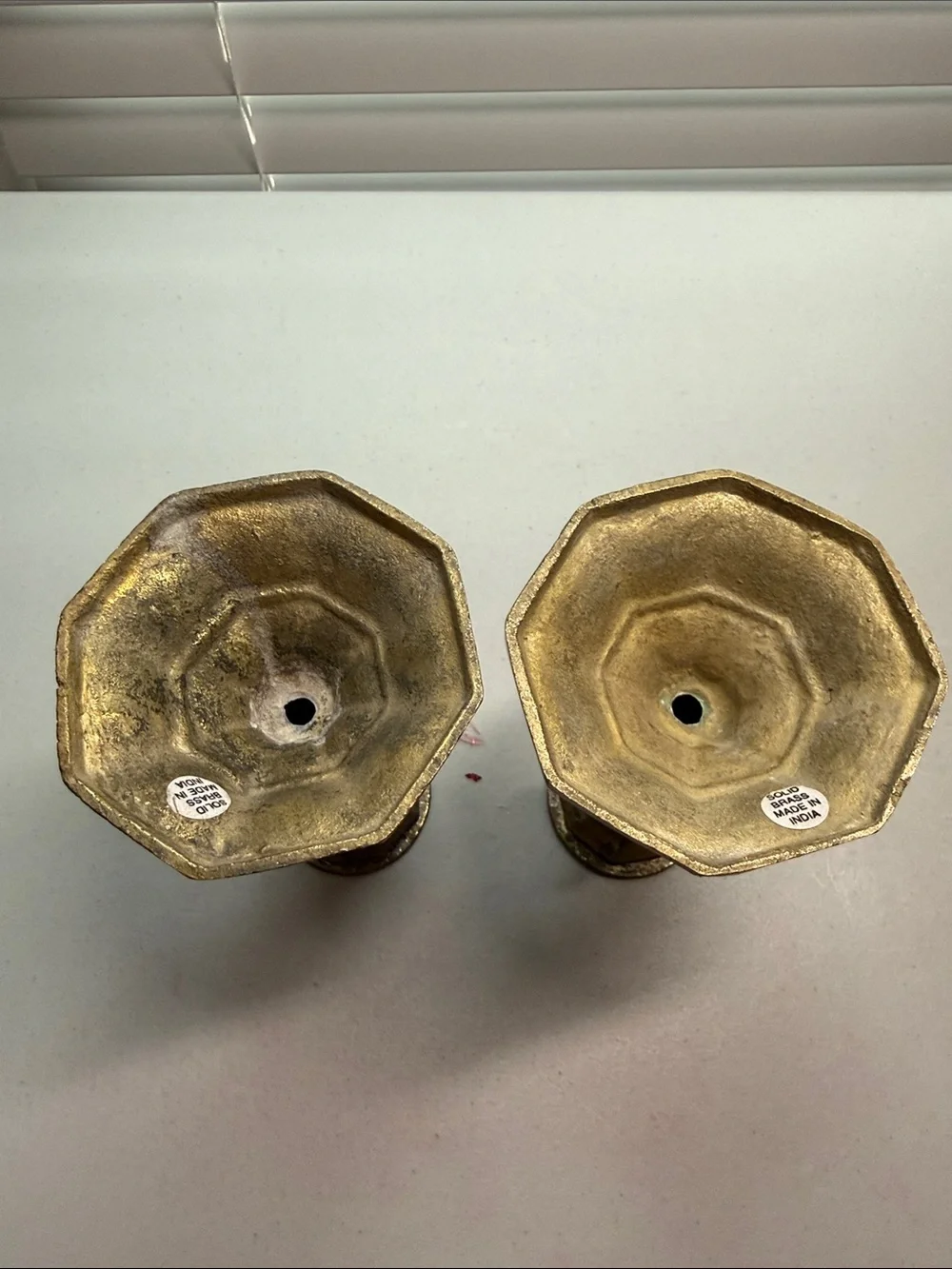 Vintage Brass Candlestick Pair - Gold Home Accents